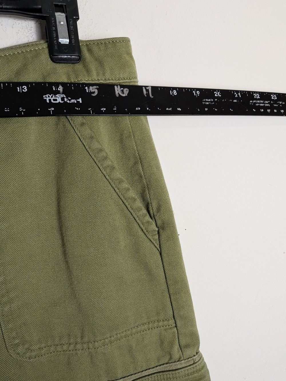 Victoria's Secret Pink Utility Cargo Pants Green Wide Leg Sz L - Picture 6 of 8
